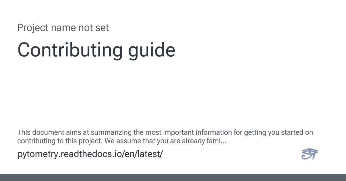 Contributing guide — pytometry